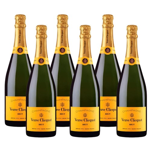 Crate of 6 Veuve Clicquot Brut Yellow Label Champagne 75cl
